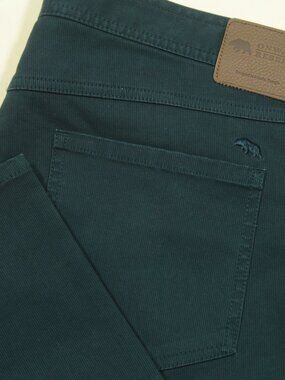 Onward Reserve Pincord Regular Fit 5 Pocket Pants Mens 36 Teal Blue Performance